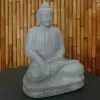  Product image 2 of the product “Seated Buddha made of Riverstone in Bhumisparsha - gesture of touching the earth. 60cm height. ”